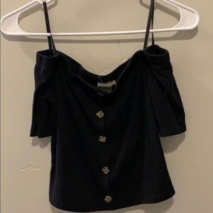 Black crop top